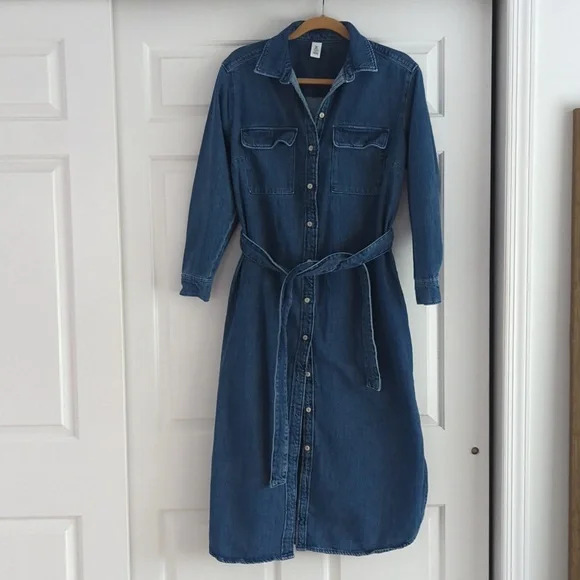 H&M | Dresses | Hm Denim Button Down Denim Dress | Poshmark